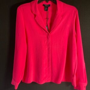 RACHEL Rachel Roy Vibrant Pink Blouse. Small.